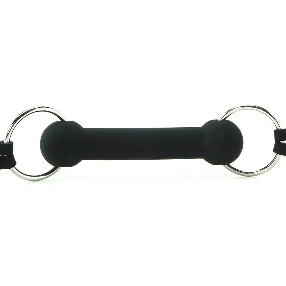 Shots Toys Black & White Silicone Bit Gag