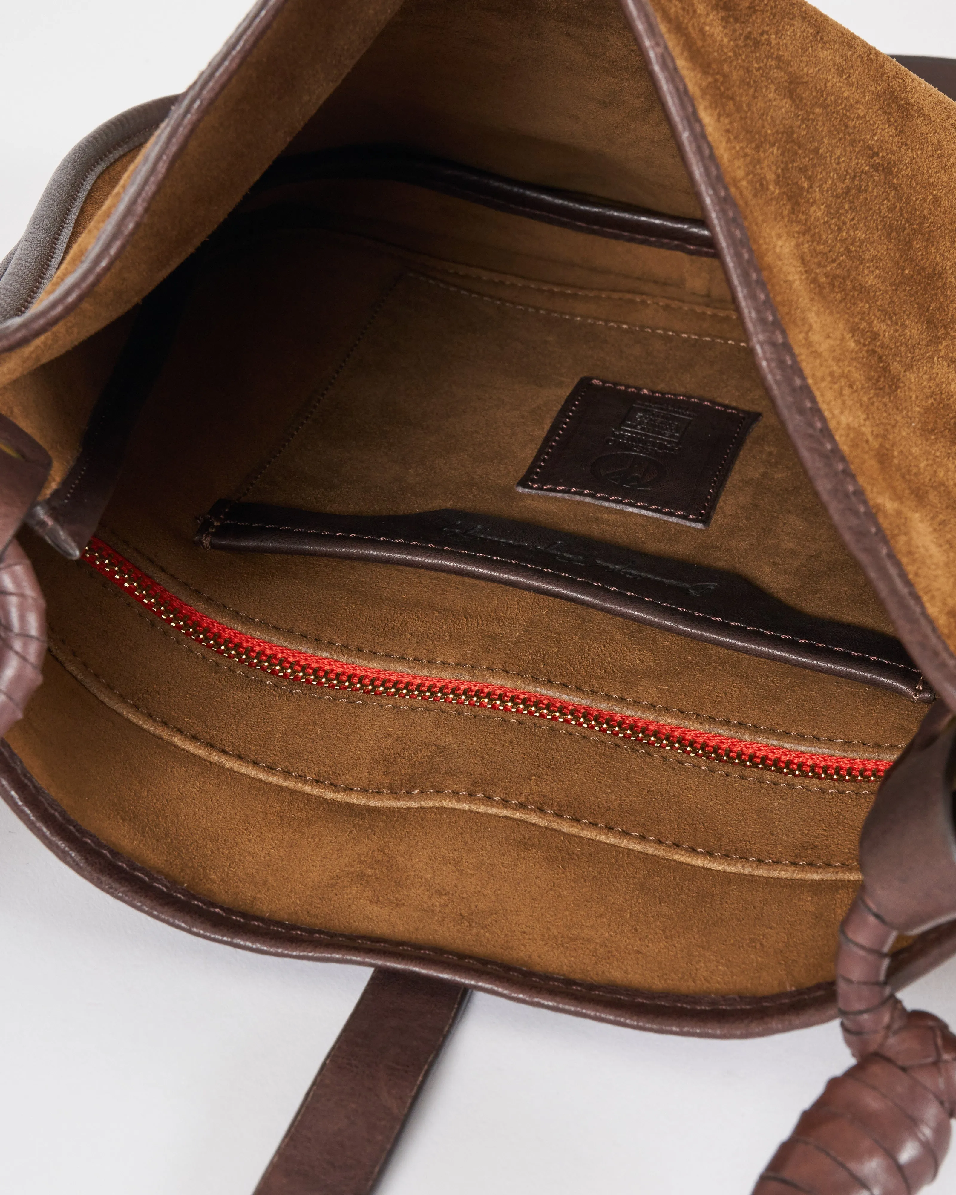 shoulder bag with crossbody strap - sandalo suede
