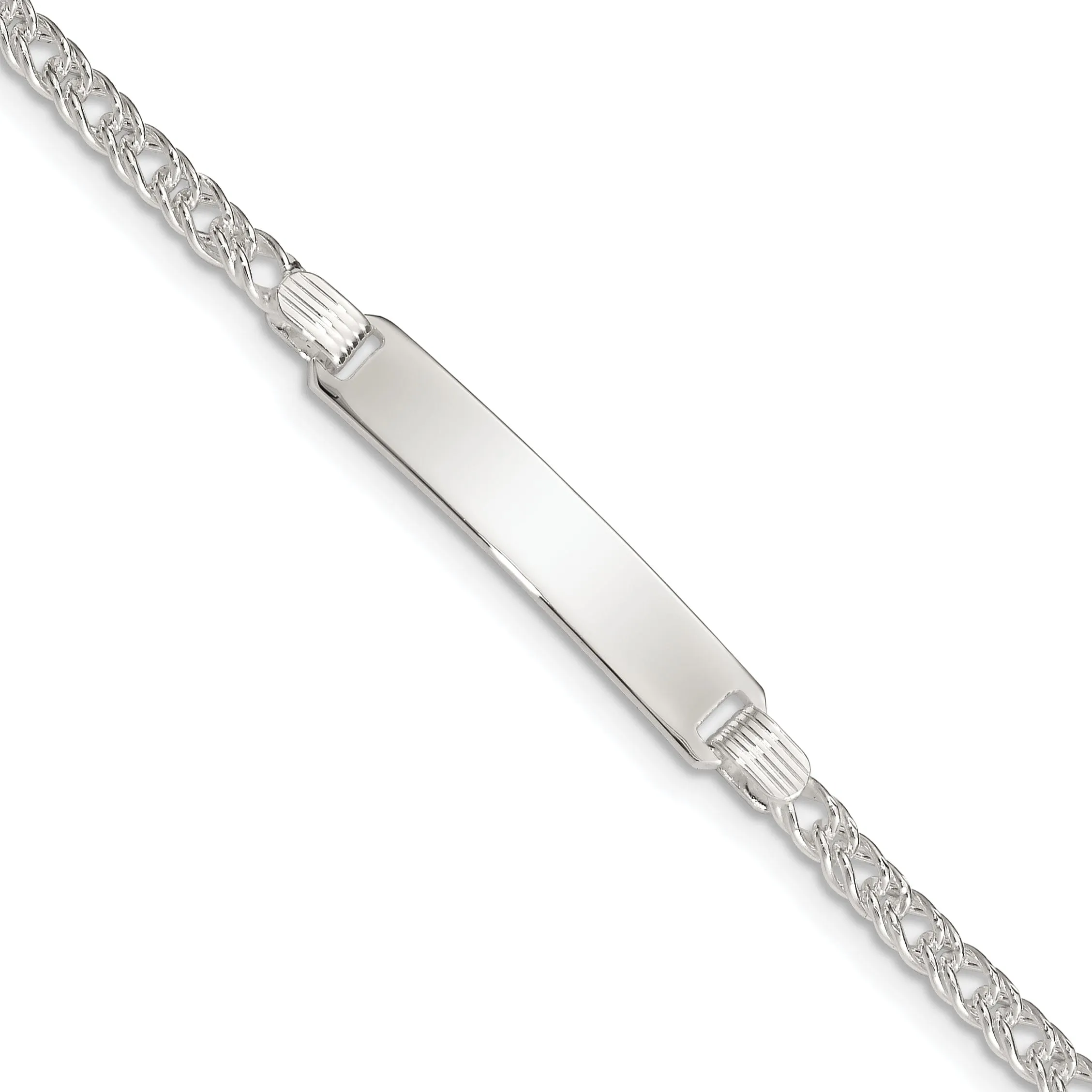 Silver Engravable Children's ID Bracelet