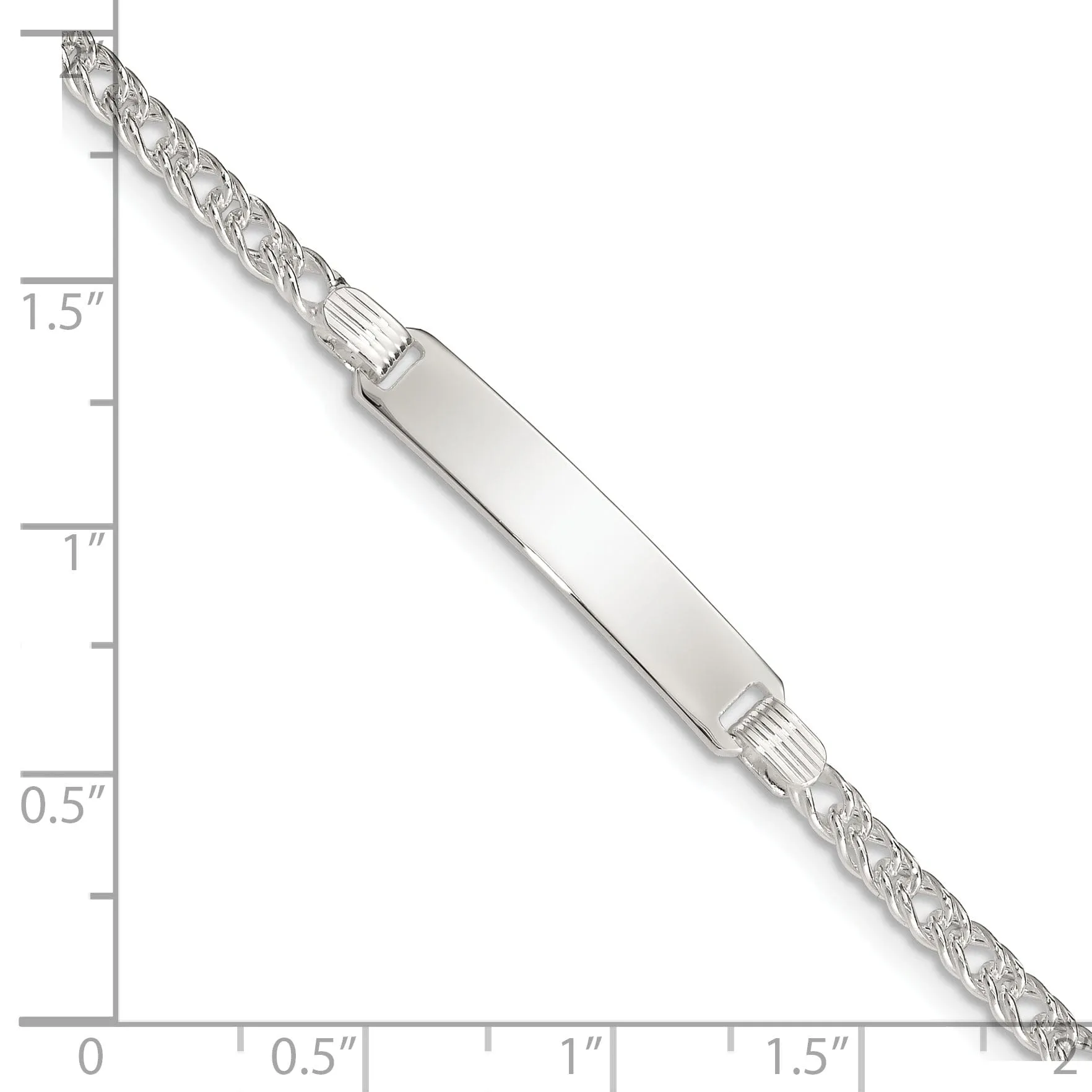 Silver Engravable Children's ID Bracelet