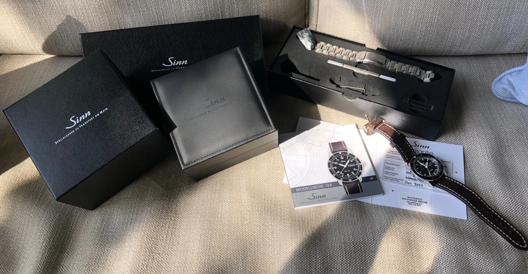 Sinn 104 ST SA A Pilot Military 41mm Automatic Stainless Steel Bracelet Wristwatch