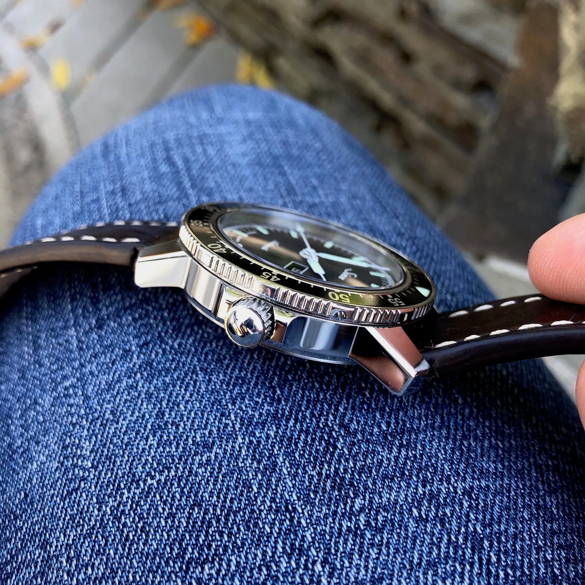 Sinn 104 ST SA A Pilot Military 41mm Automatic Stainless Steel Bracelet Wristwatch