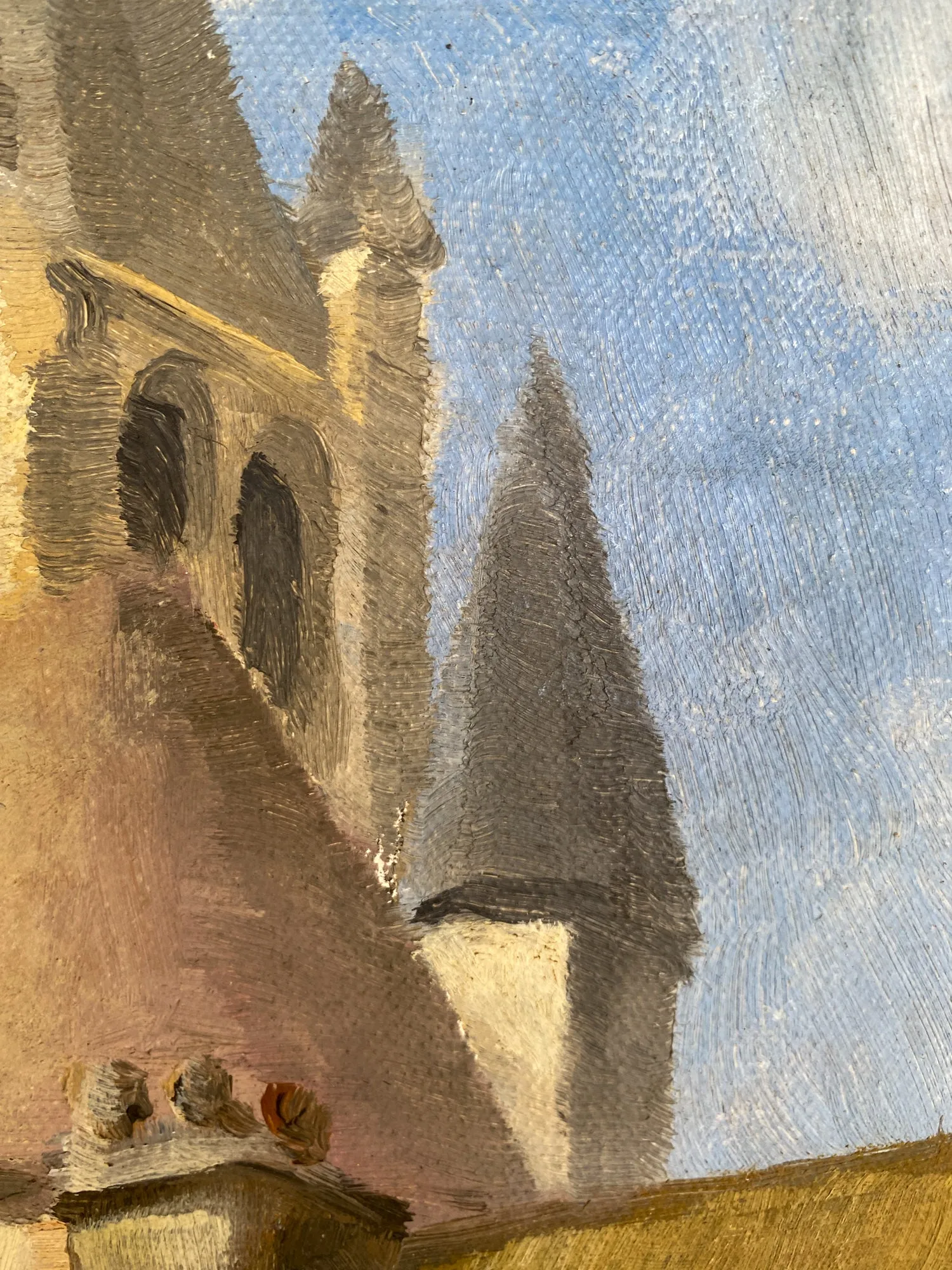 Small 1930s French Painting - Signed & Dated