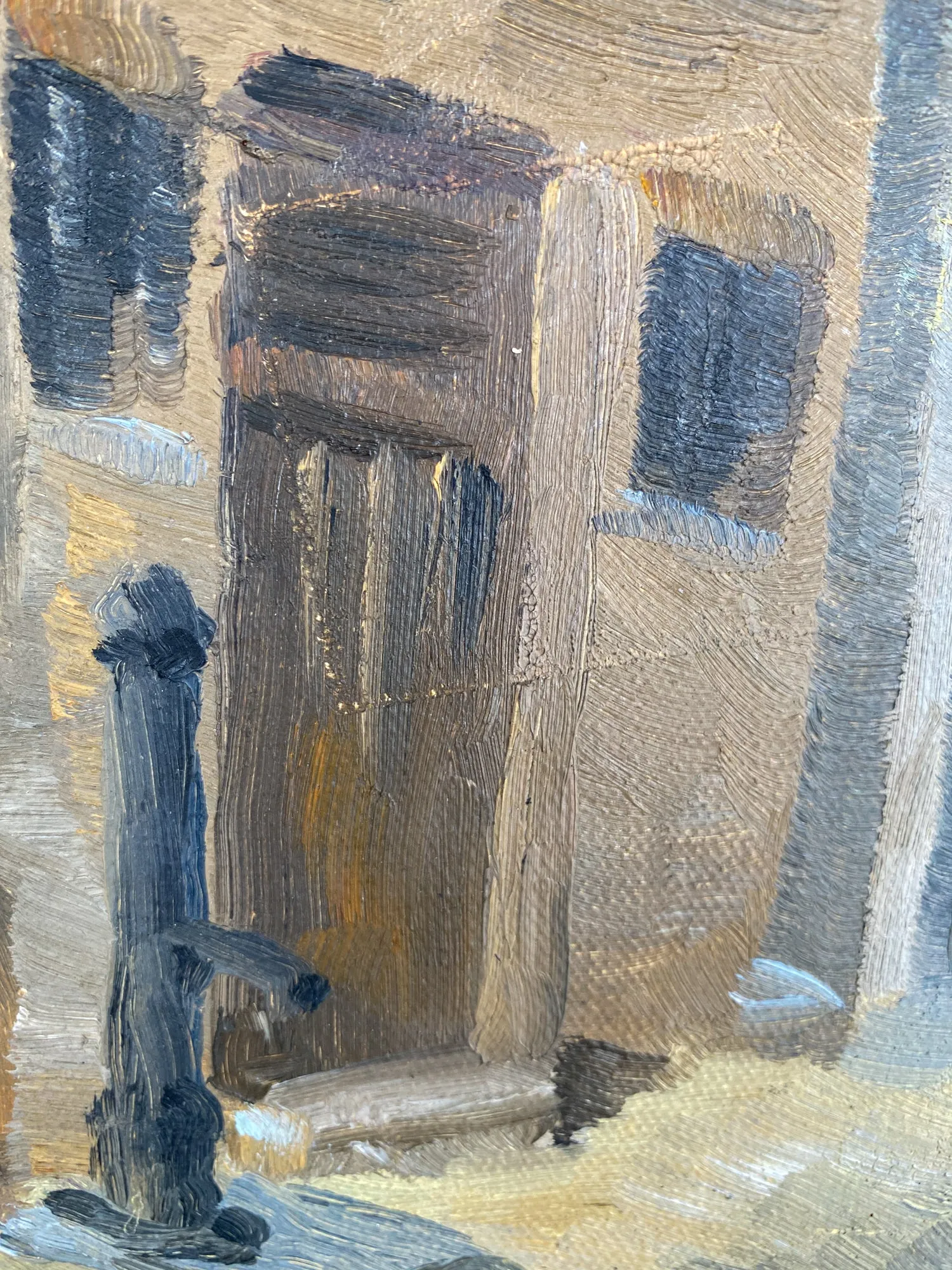 Small 1930s French Painting - Signed & Dated