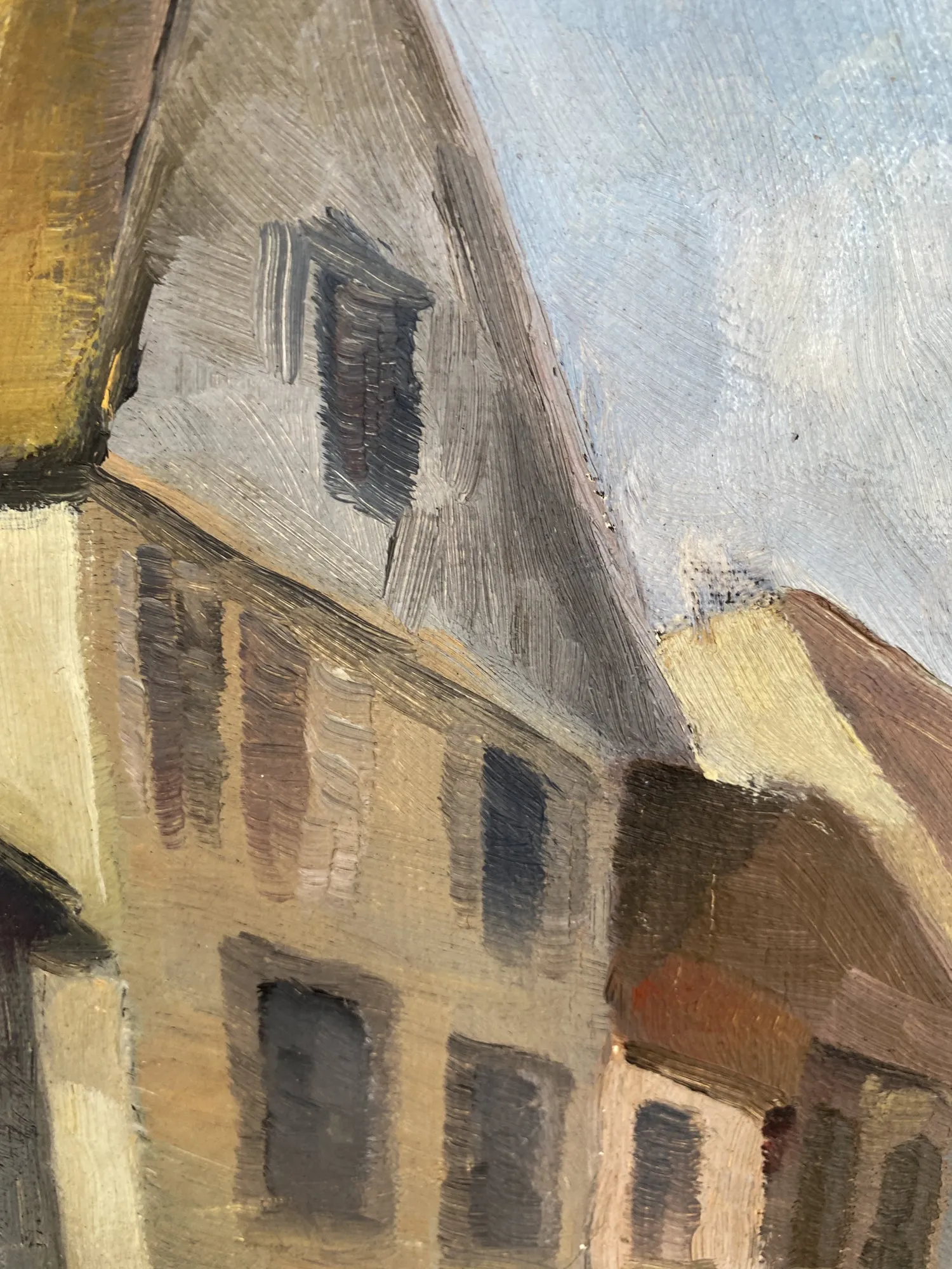 Small 1930s French Painting - Signed & Dated