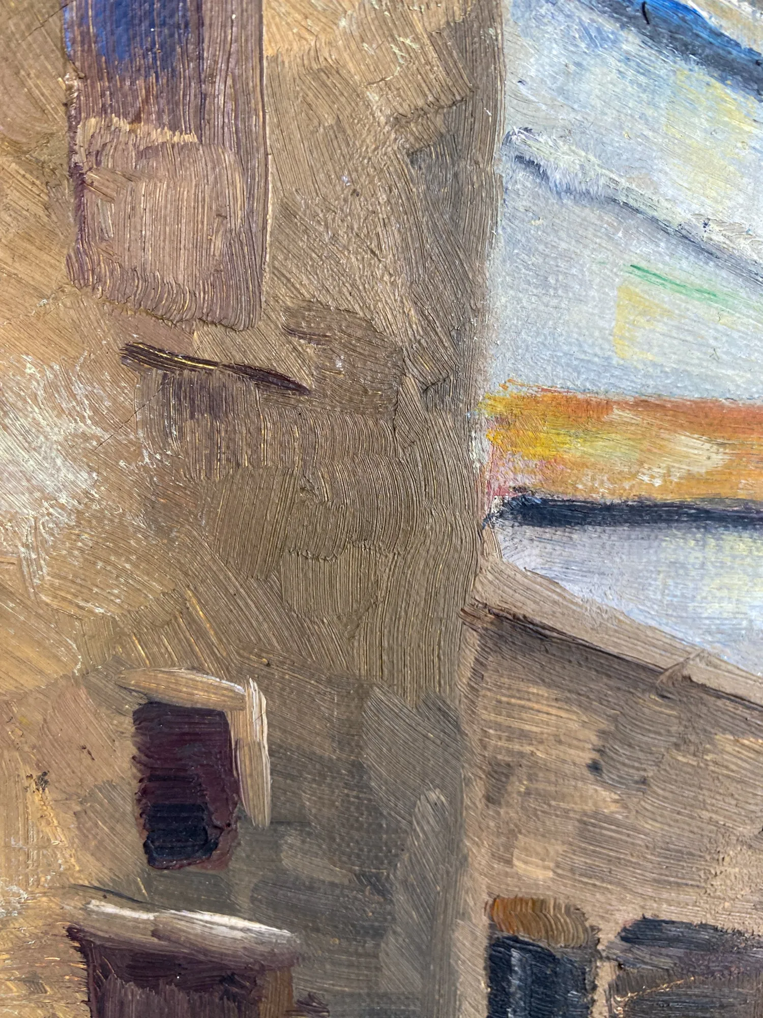 Small 1930s French Painting - Signed & Dated