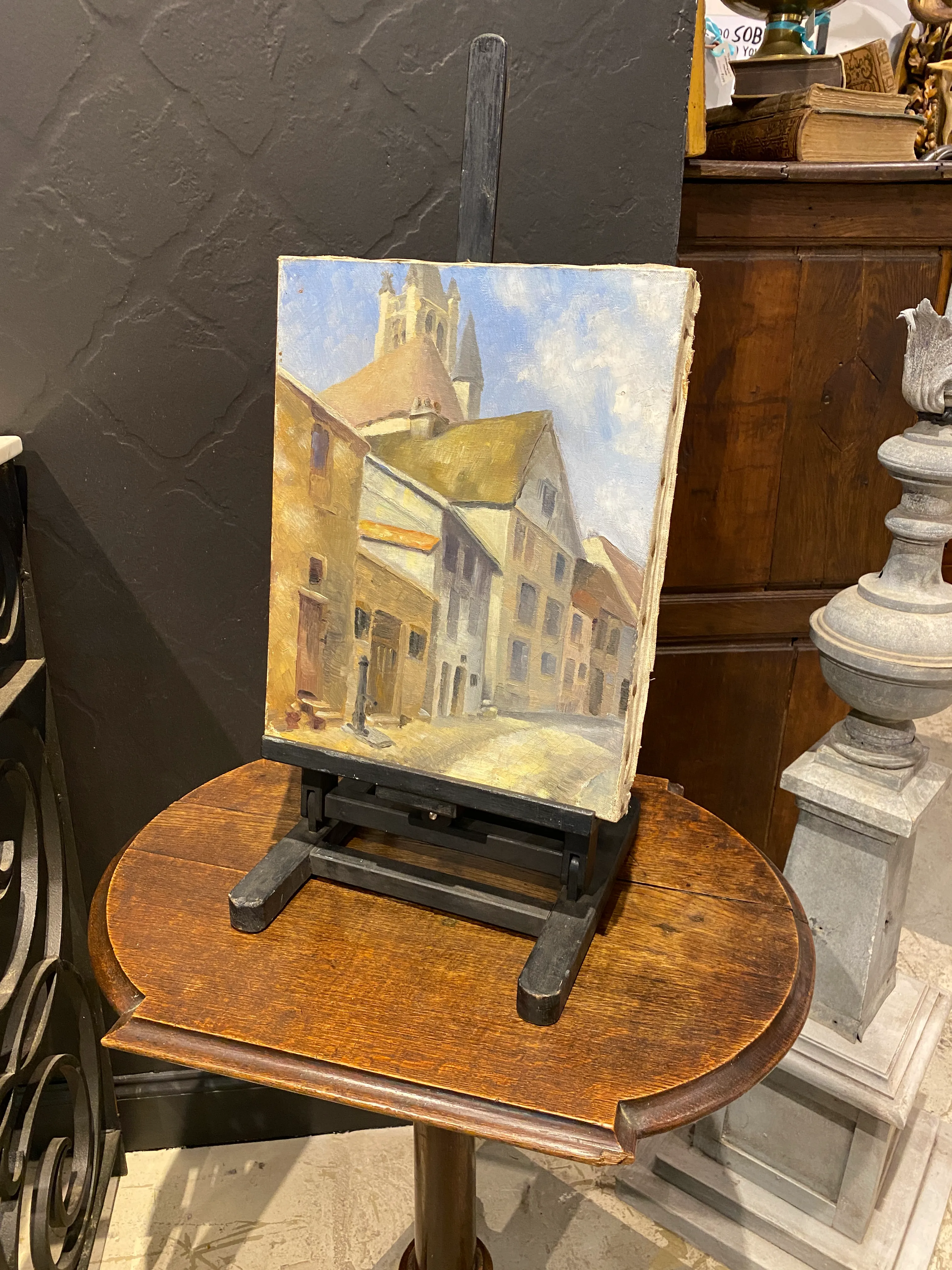 Small 1930s French Painting - Signed & Dated