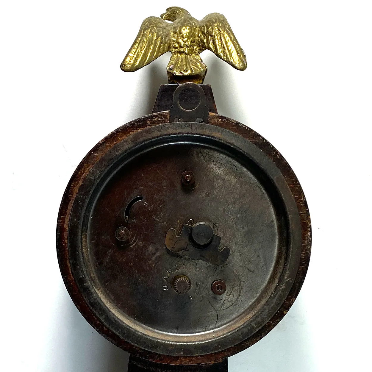 Small American New Haven Clock Co. for John J. Kingsley 12-Day Banjo Wall Clock