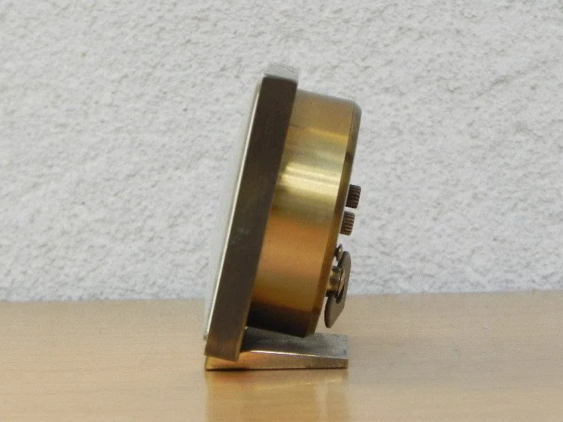 Small Square Swiza 8-day Calendar Alarm Clock with Date