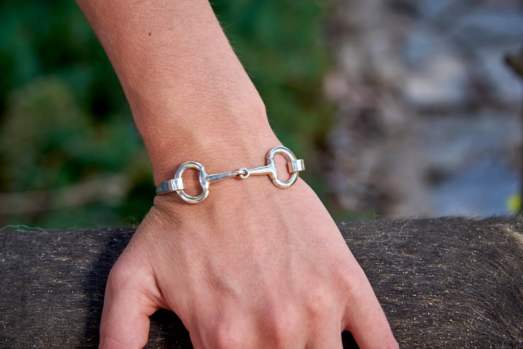 Snaffle Bit Bracelet, Sterling Silver