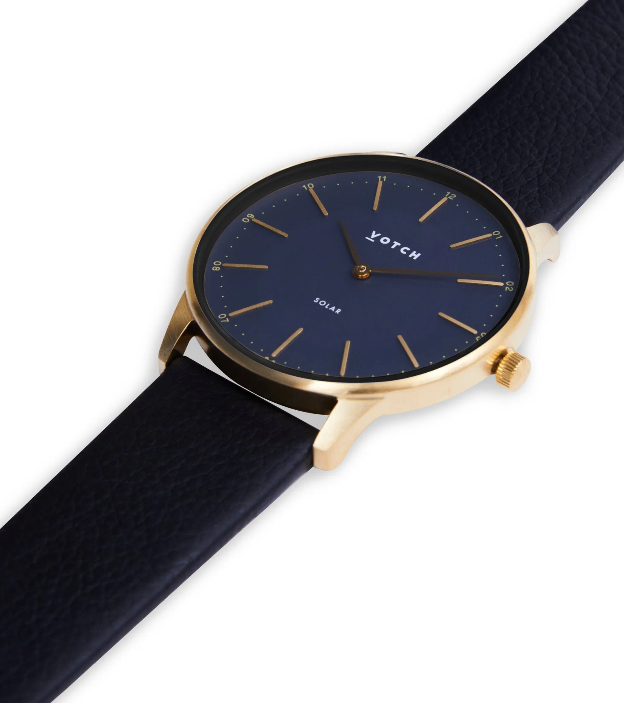Solar Classic Appleskin Vegan Leather Watch | Gold & Black with Black