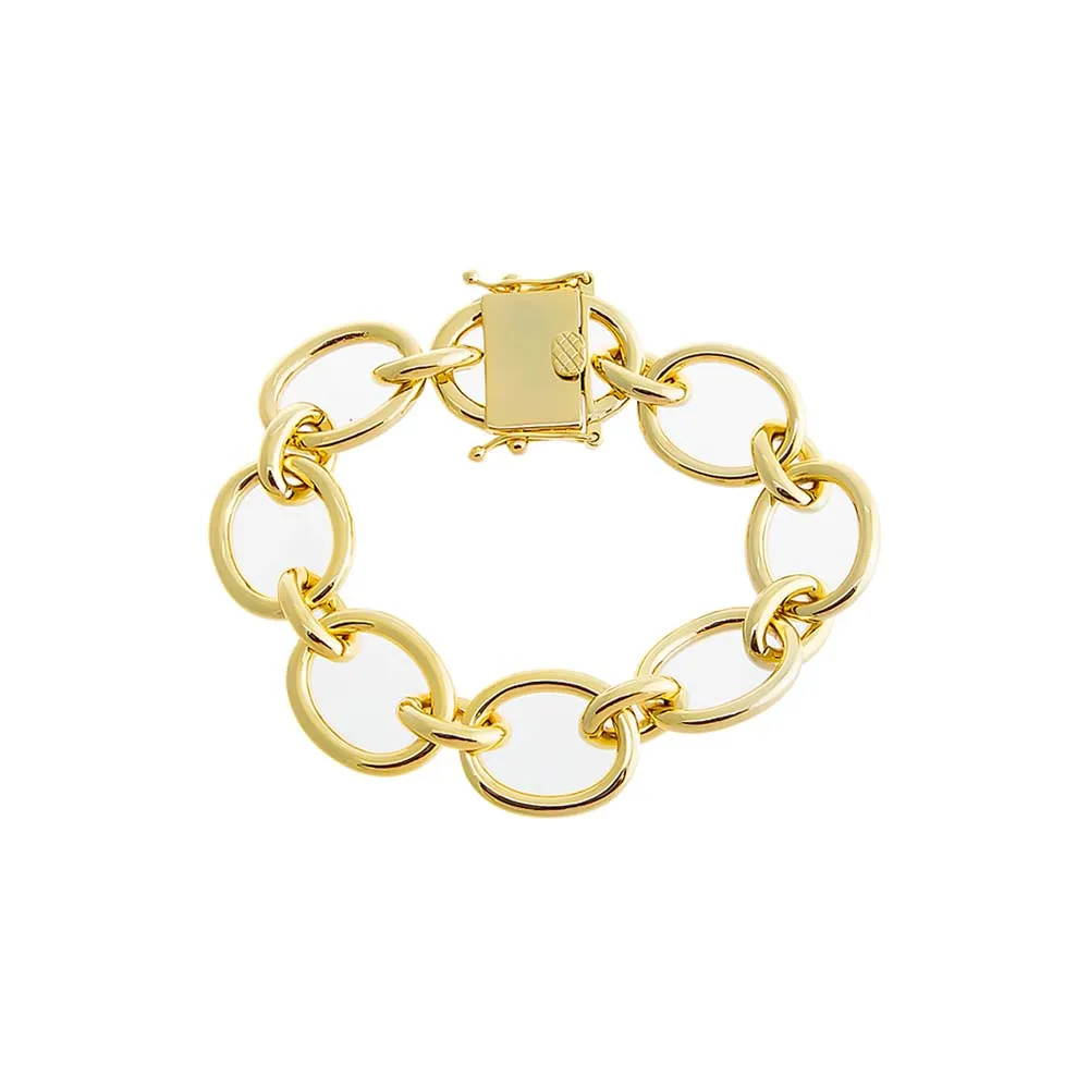 Solid Open Circle Link Bracelet