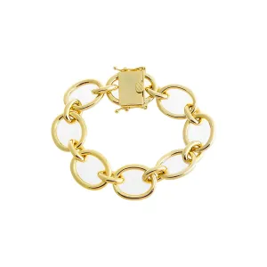 Solid Open Circle Link Bracelet