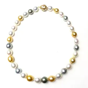 South Sea and Tahitian Pearl with Gem Clasp