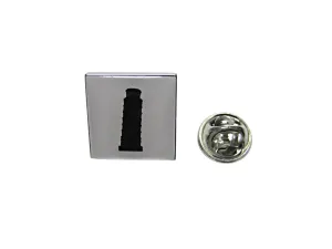 Square Leaning Tower of Pisa Lapel Pin