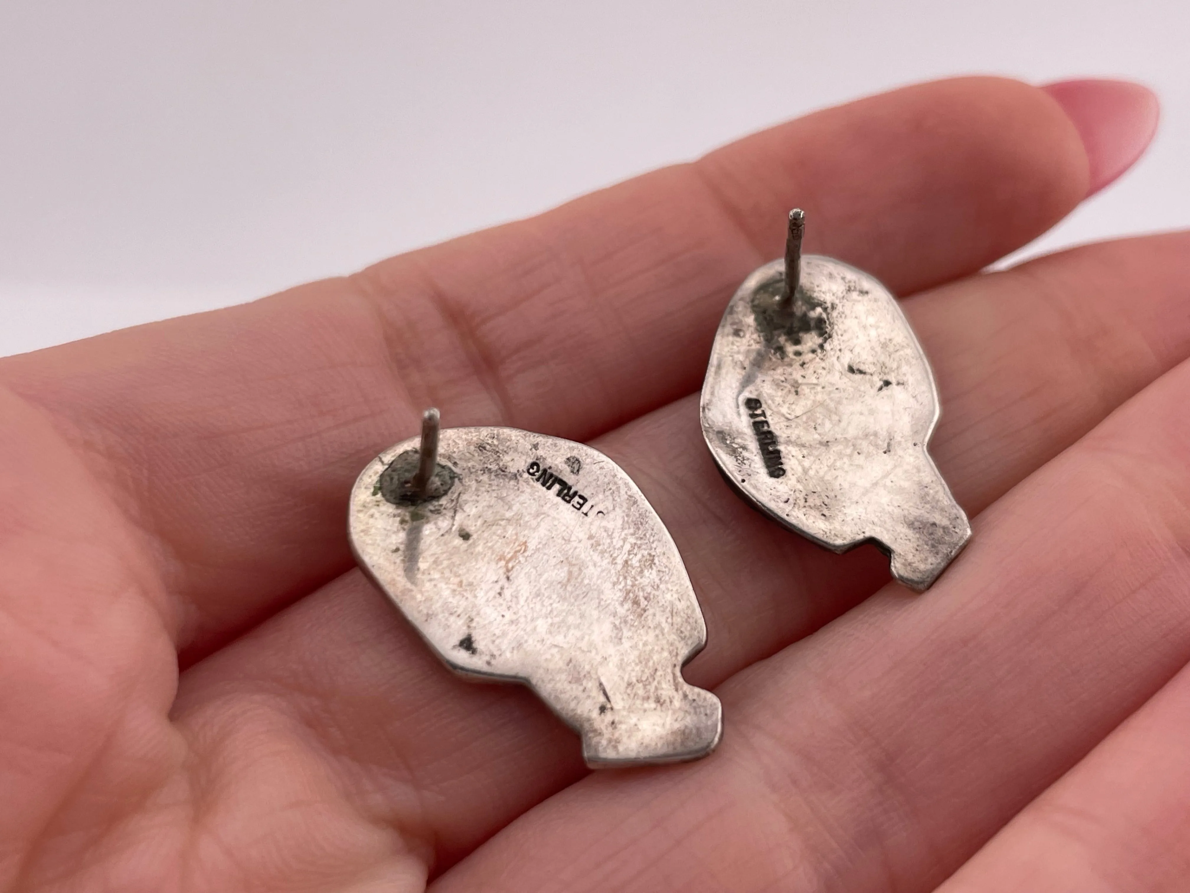 sterling silver Kokopelli dancer post earrings