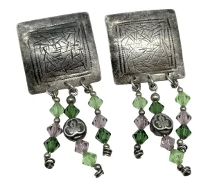 sterling silver Susan Roggio beaded post earrings