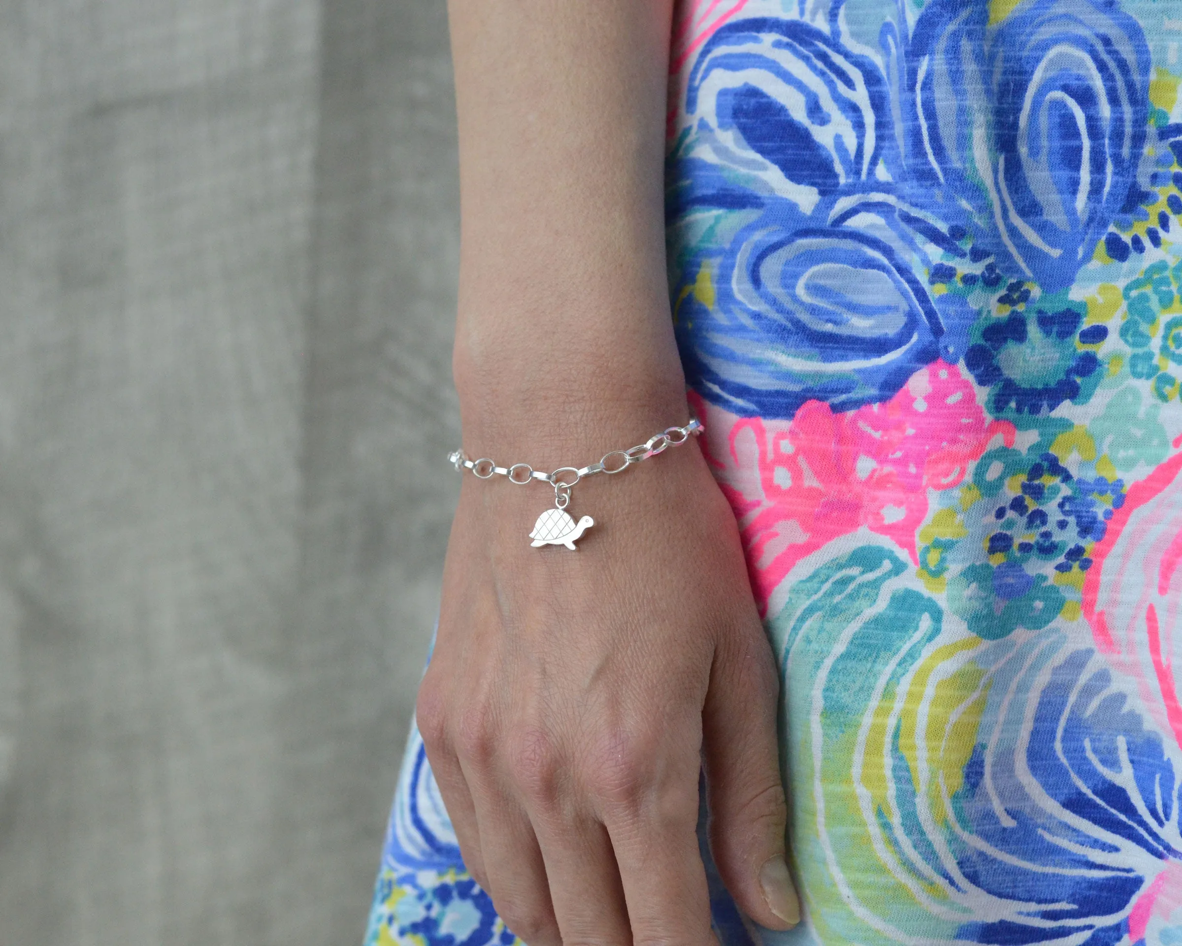 STERLING SILVER TURTLE BRACELET