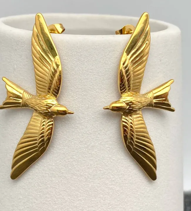 Swallow 14K gold Stud Earring