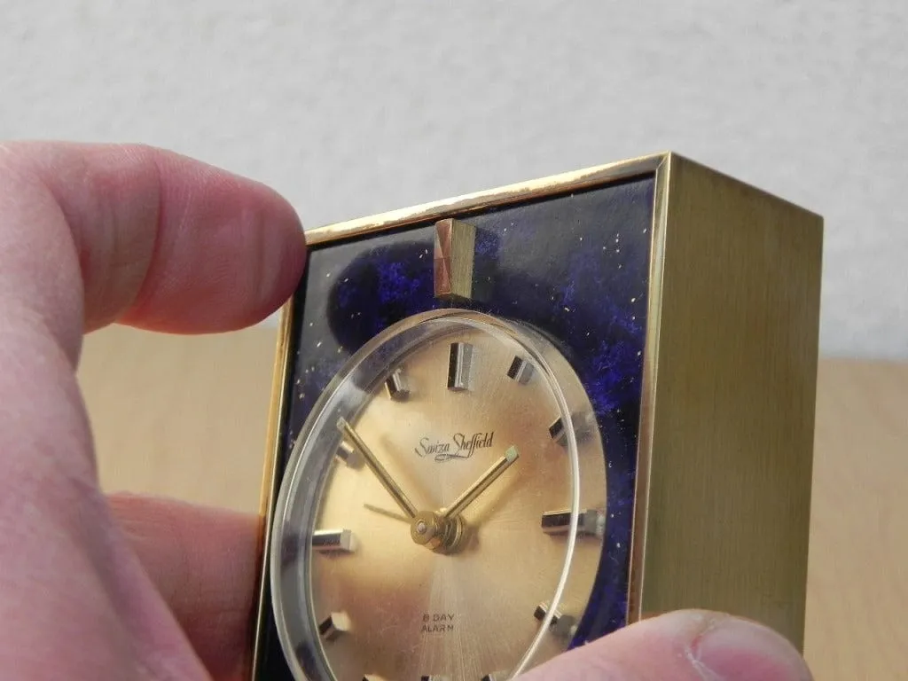 Swiza Sheffield Purple Brass 8-Day Alarm Clock
