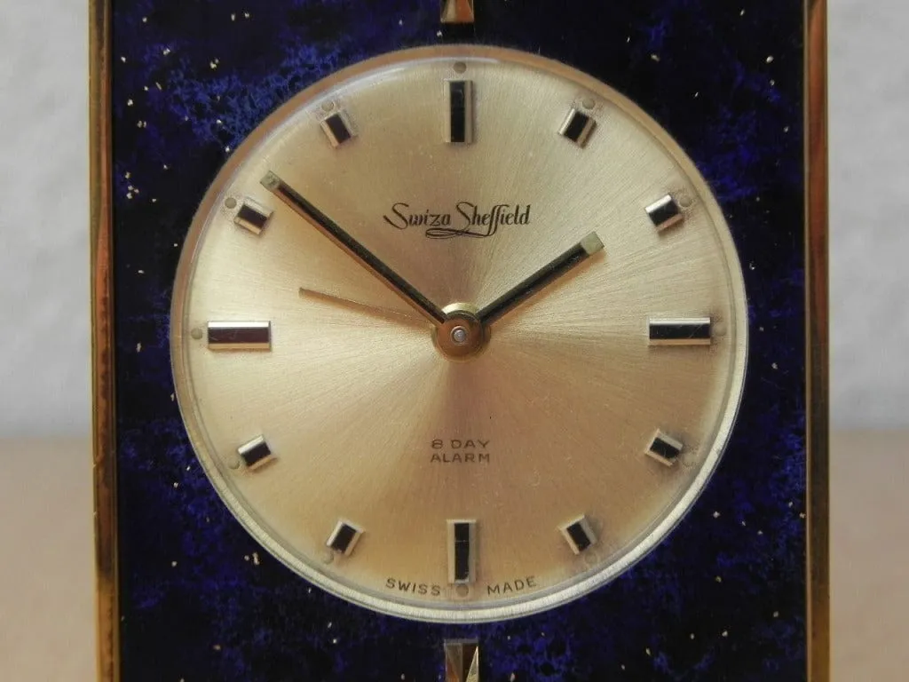 Swiza Sheffield Purple Brass 8-Day Alarm Clock