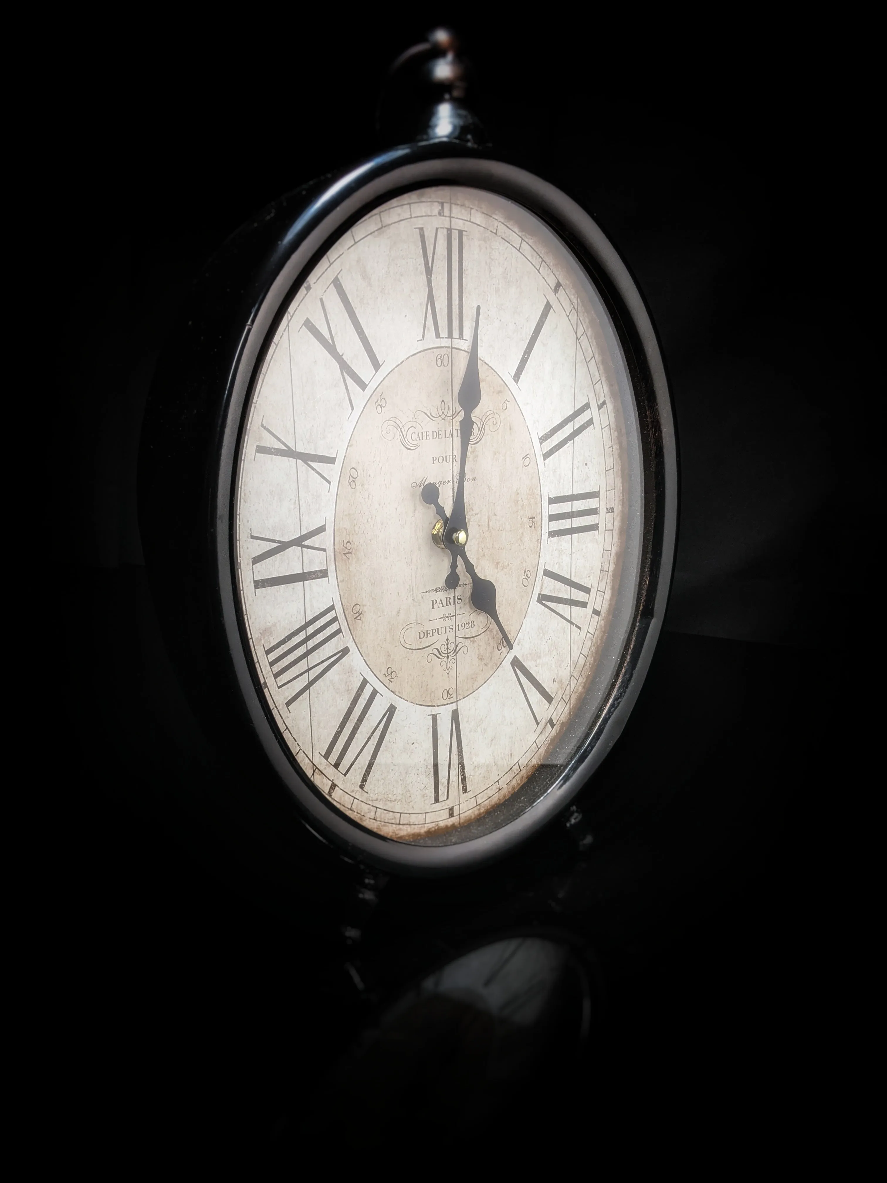 Table Clock Vintage Looking Measures 13.5" H x 9.5" W x 2" D