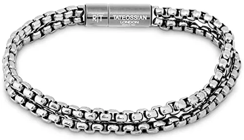 Tateossian Men's Pop Elements 4MM Stainless Steel Chain Bracelet