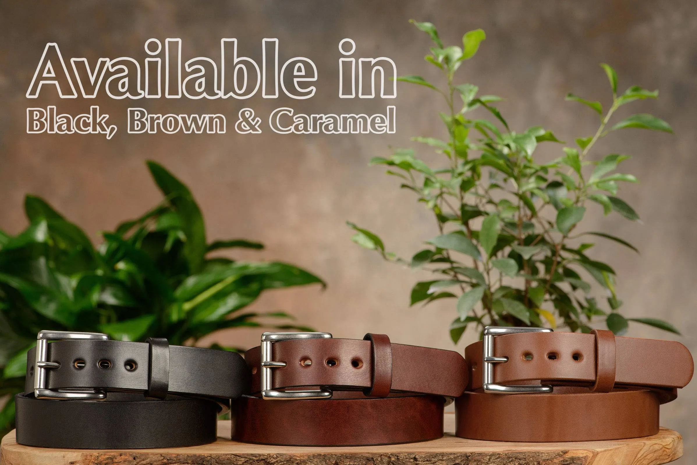 The Eastwood: Men's Black Non Stitched Leather Belt Max Thick 1.50"