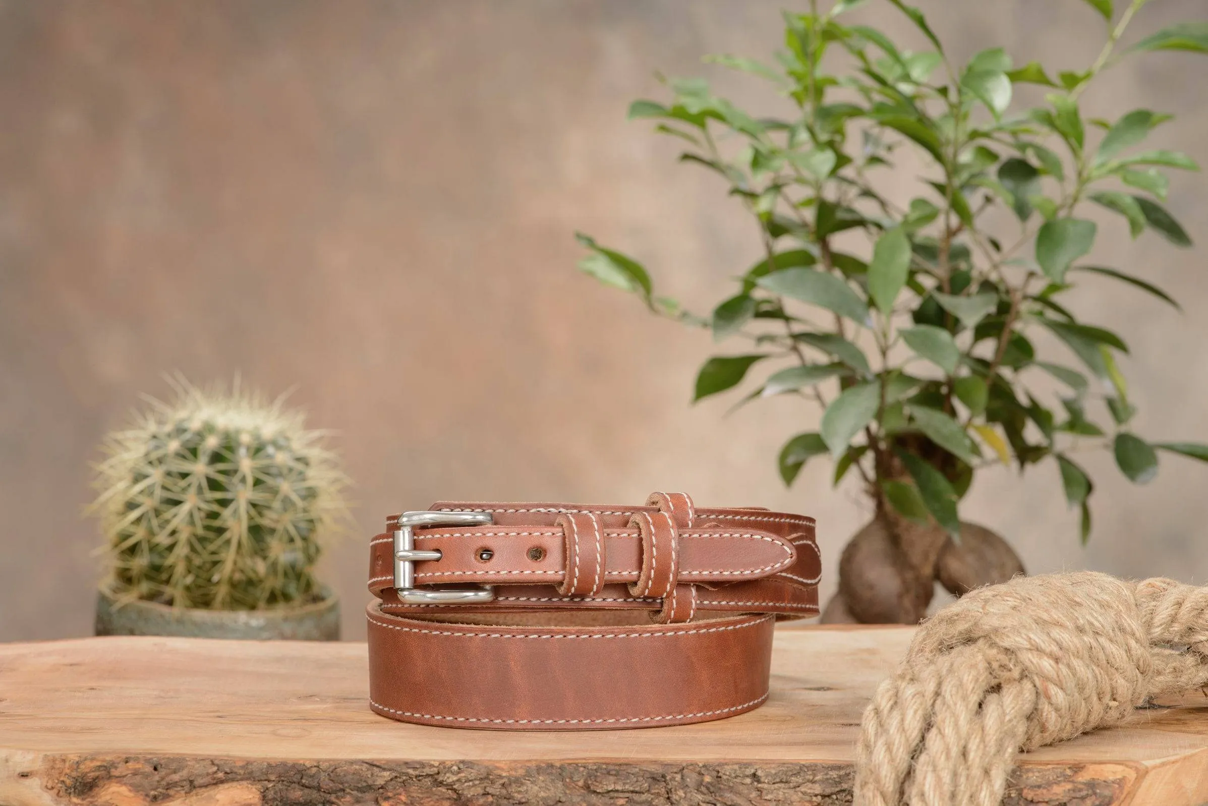 The Winchester: Hot Dipped Tan Stitched Ranger 1.50"