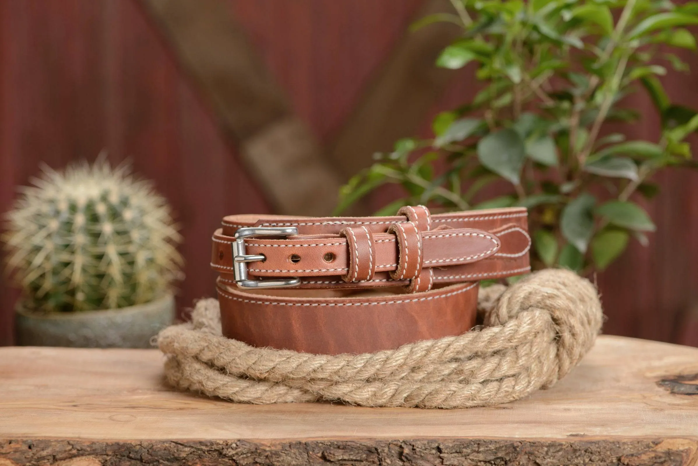 The Winchester: Hot Dipped Tan Stitched Ranger 1.50"