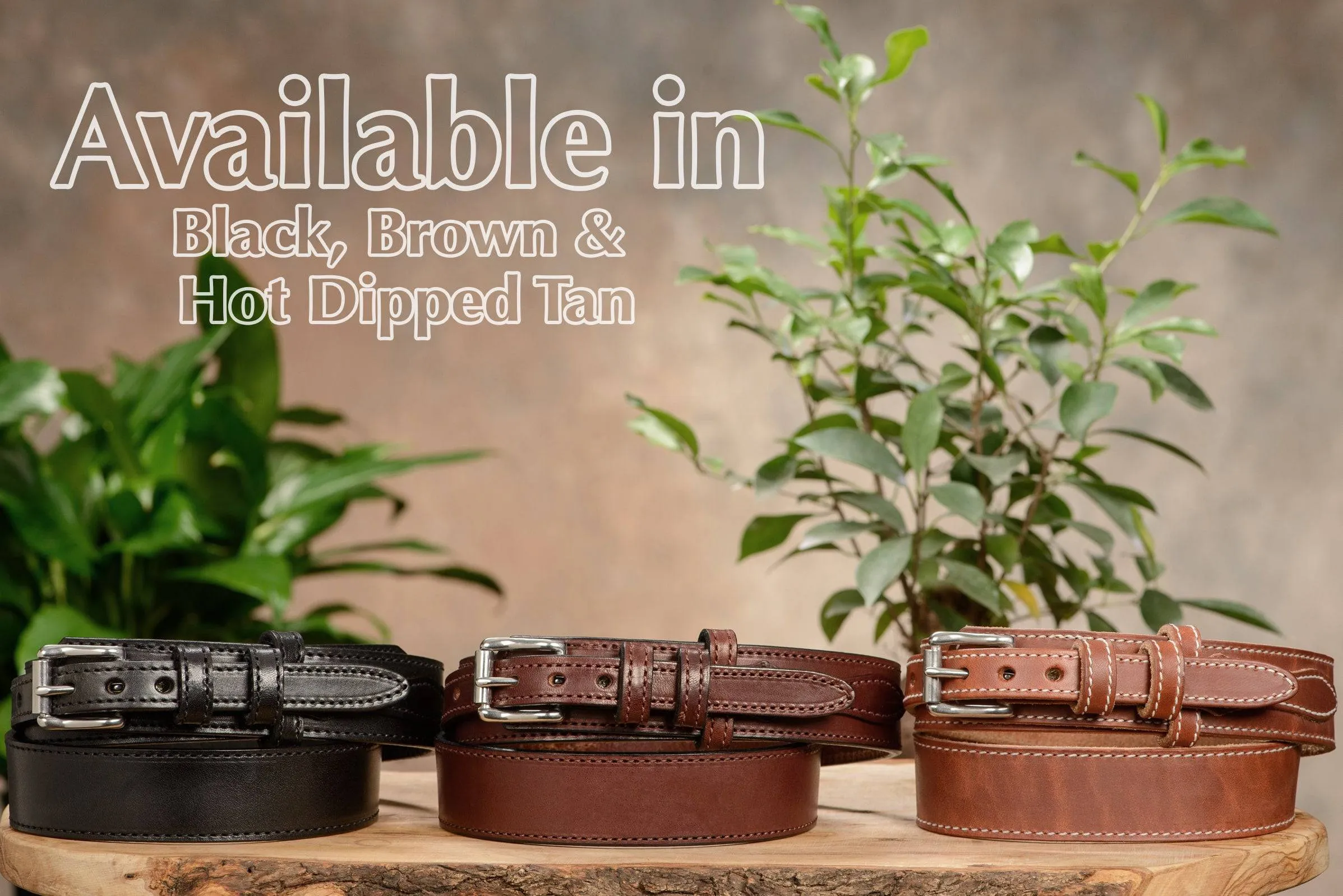 The Winchester: Hot Dipped Tan Stitched Ranger 1.50"