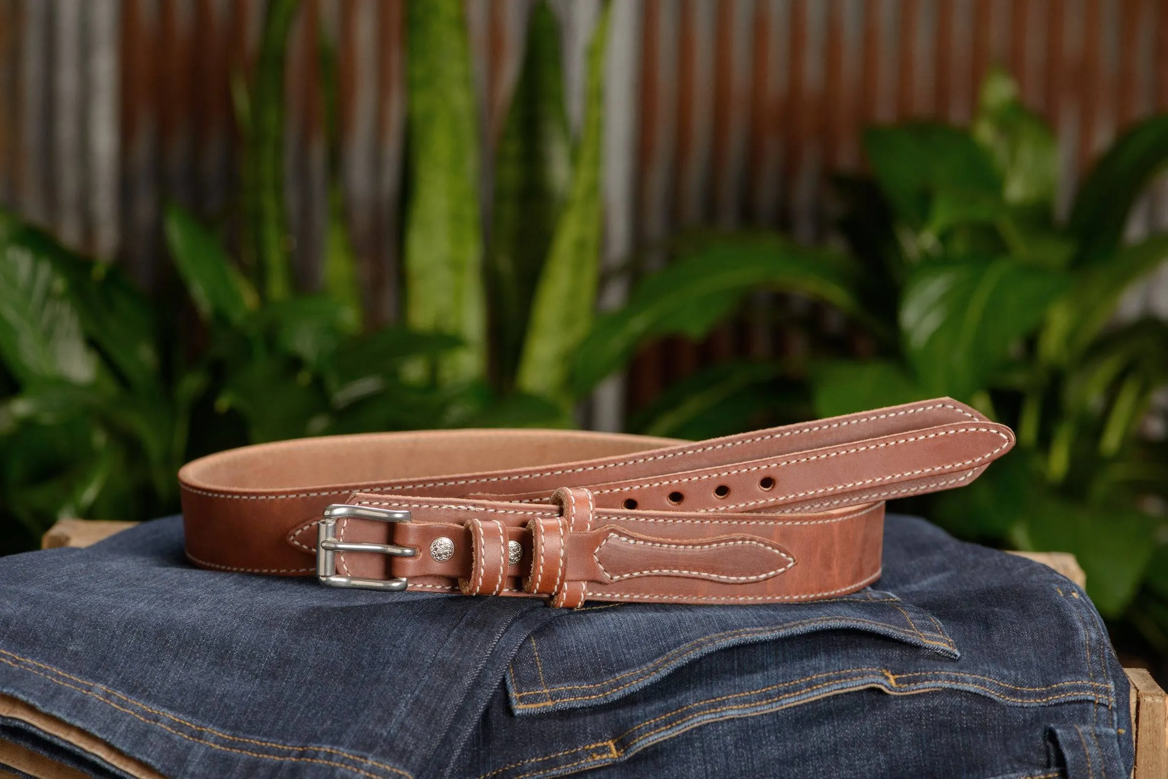 The Winchester: Hot Dipped Tan Stitched Ranger 1.50"