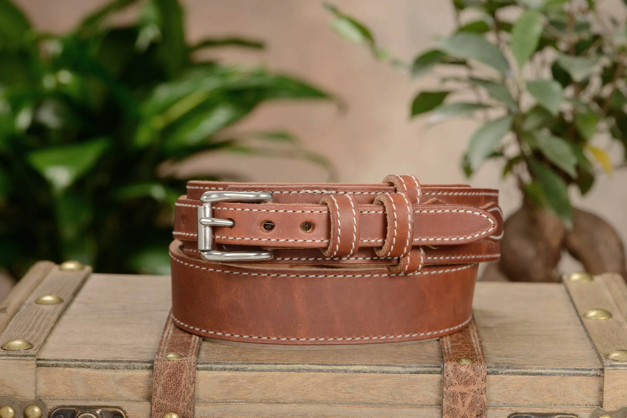 The Winchester: Hot Dipped Tan Stitched Ranger 1.50"
