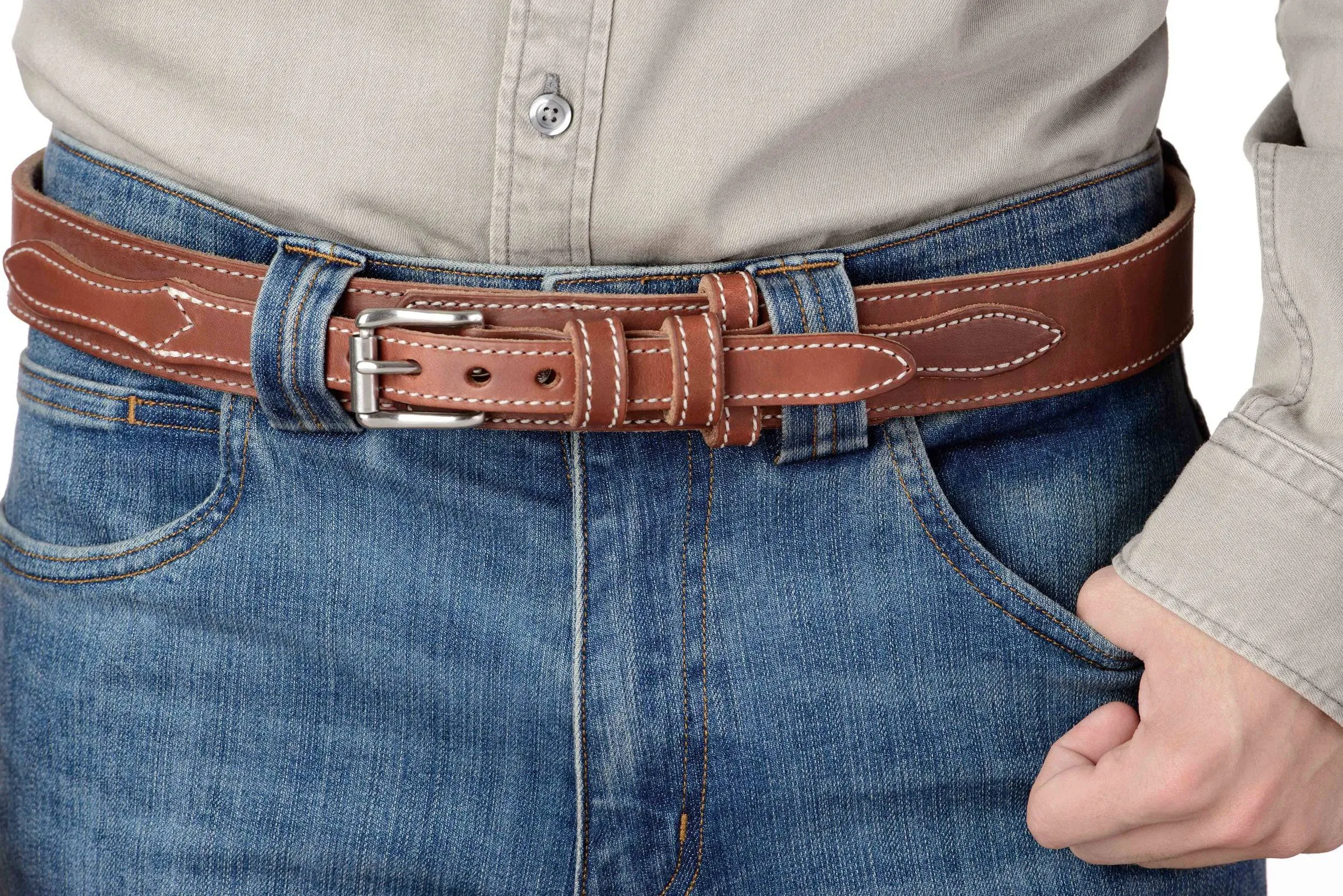 The Winchester: Hot Dipped Tan Stitched Ranger 1.50"