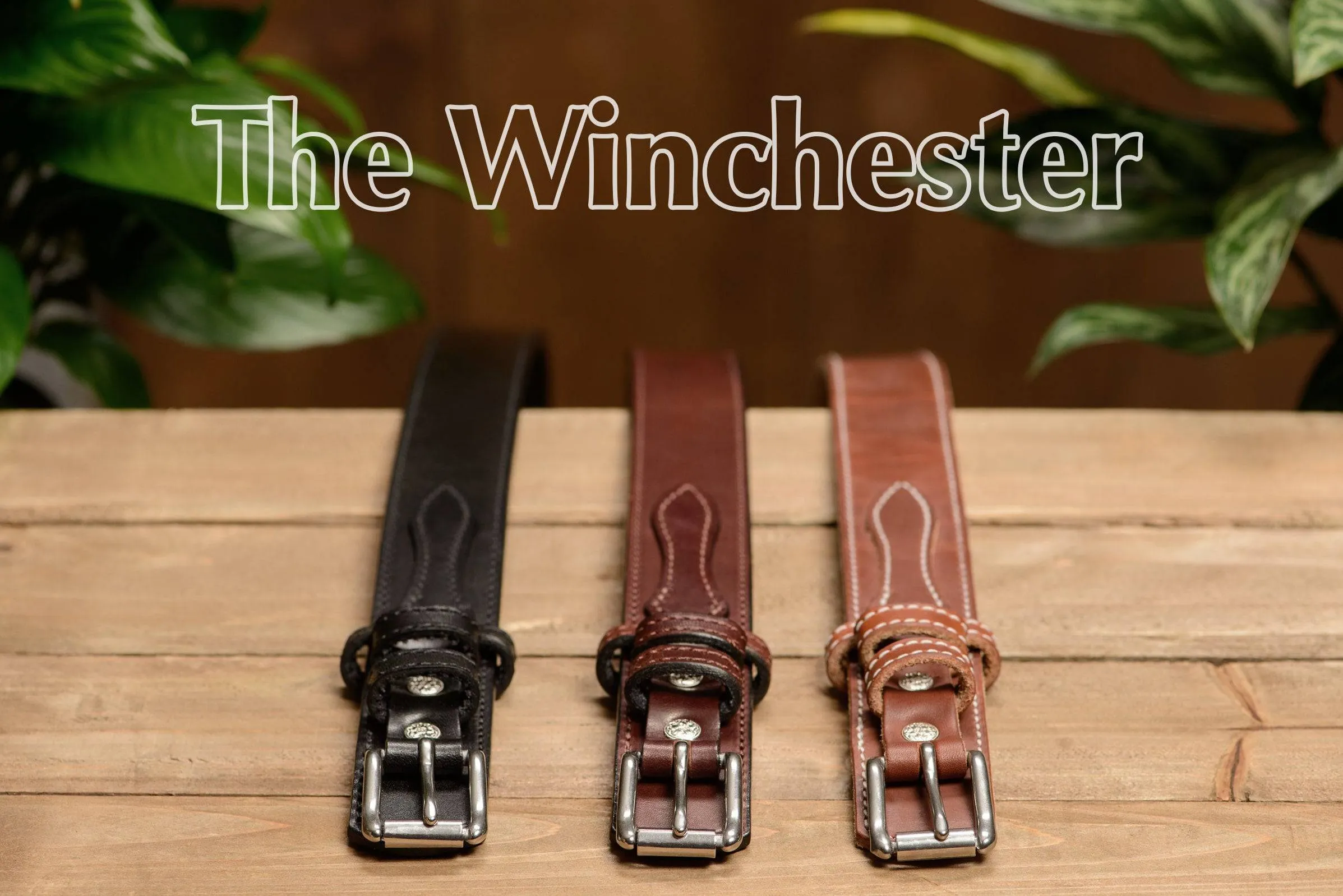 The Winchester: Hot Dipped Tan Stitched Ranger 1.50"
