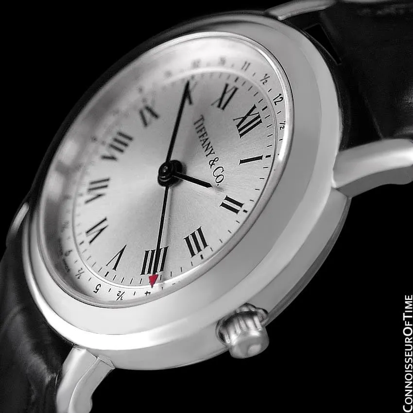 Tiffany & Co. Mens Resonator (Alarm, Reveil) Quartz Watch - Stainless Steel