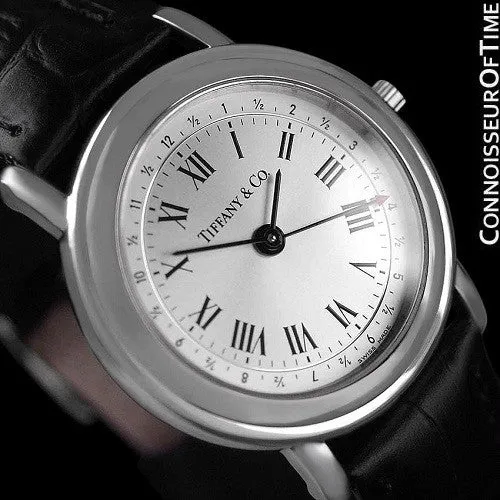 Tiffany & Co. Mens Resonator (Alarm, Reveil) Quartz Watch - Stainless Steel