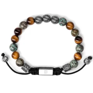 Tiger Eye, Turquoise, and Silver Tropez