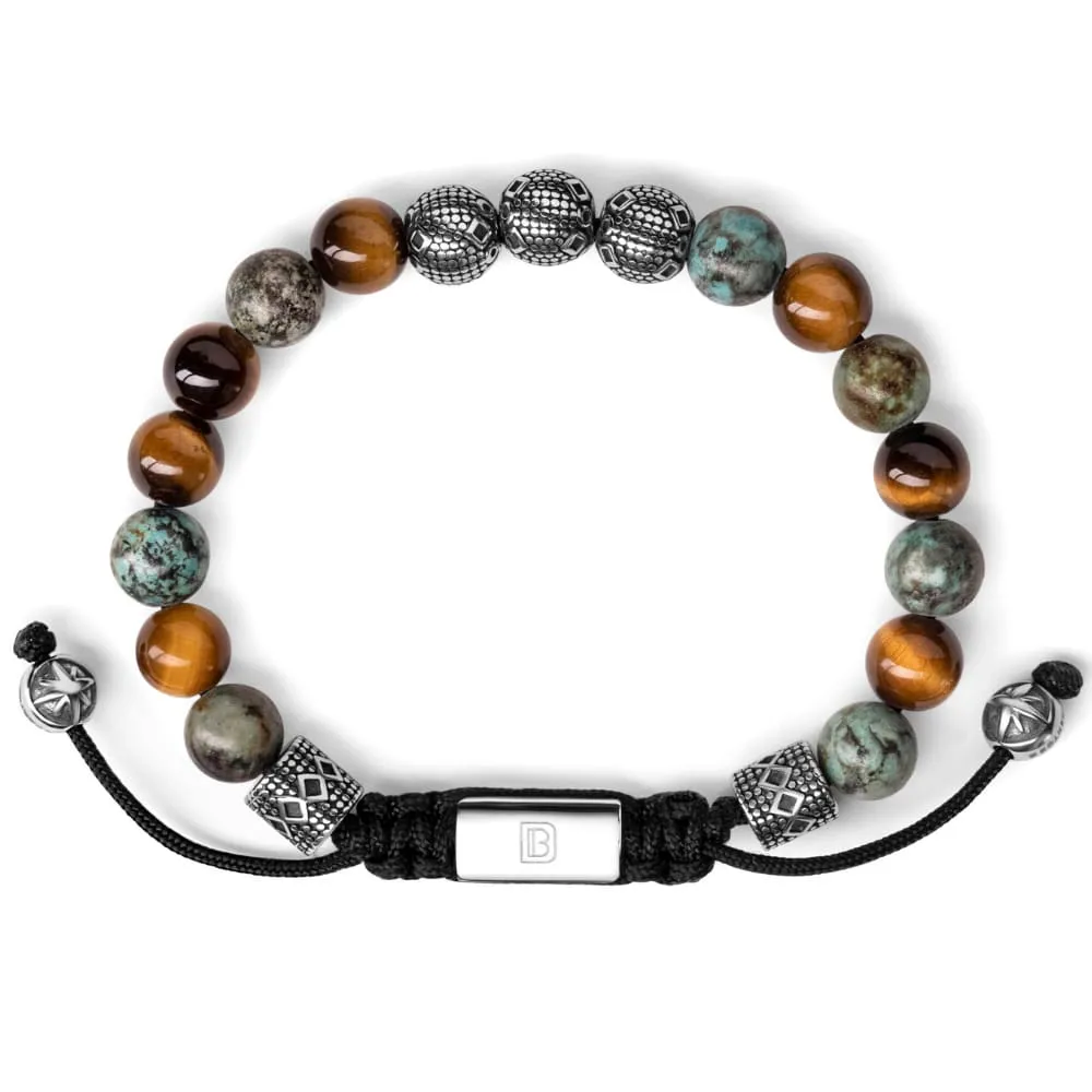 Tiger Eye, Turquoise, and Silver Tropez