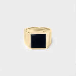Tilley Inlay Signet Ring, 15mm