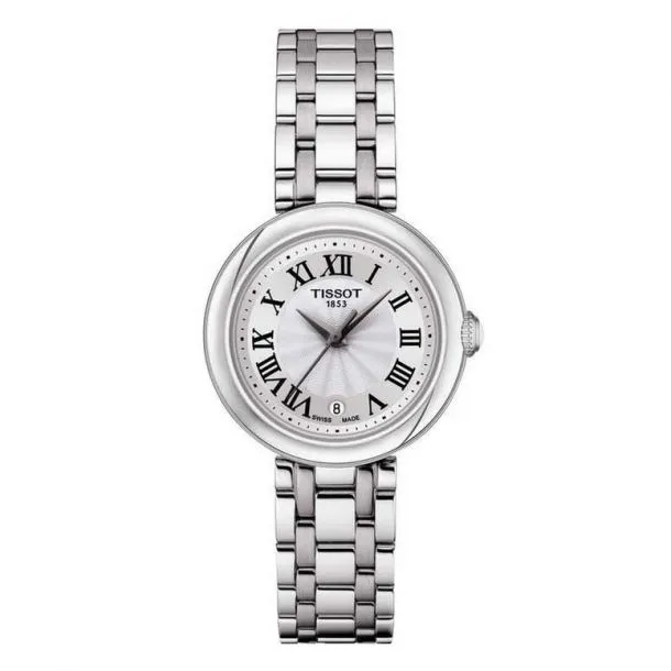 Tissot Bellissima Small Lady Wristwatch, White Dial, 26mm (T1260101101300)