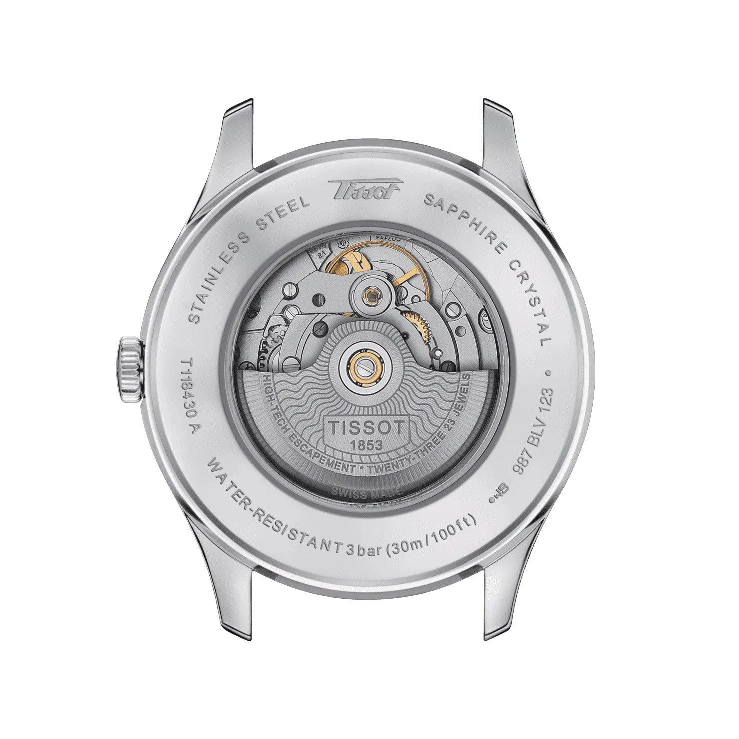 Tissot Heritage Visodate watch PowerMitic 80 42mm Black Automatic Steel T118.430.16.051.00