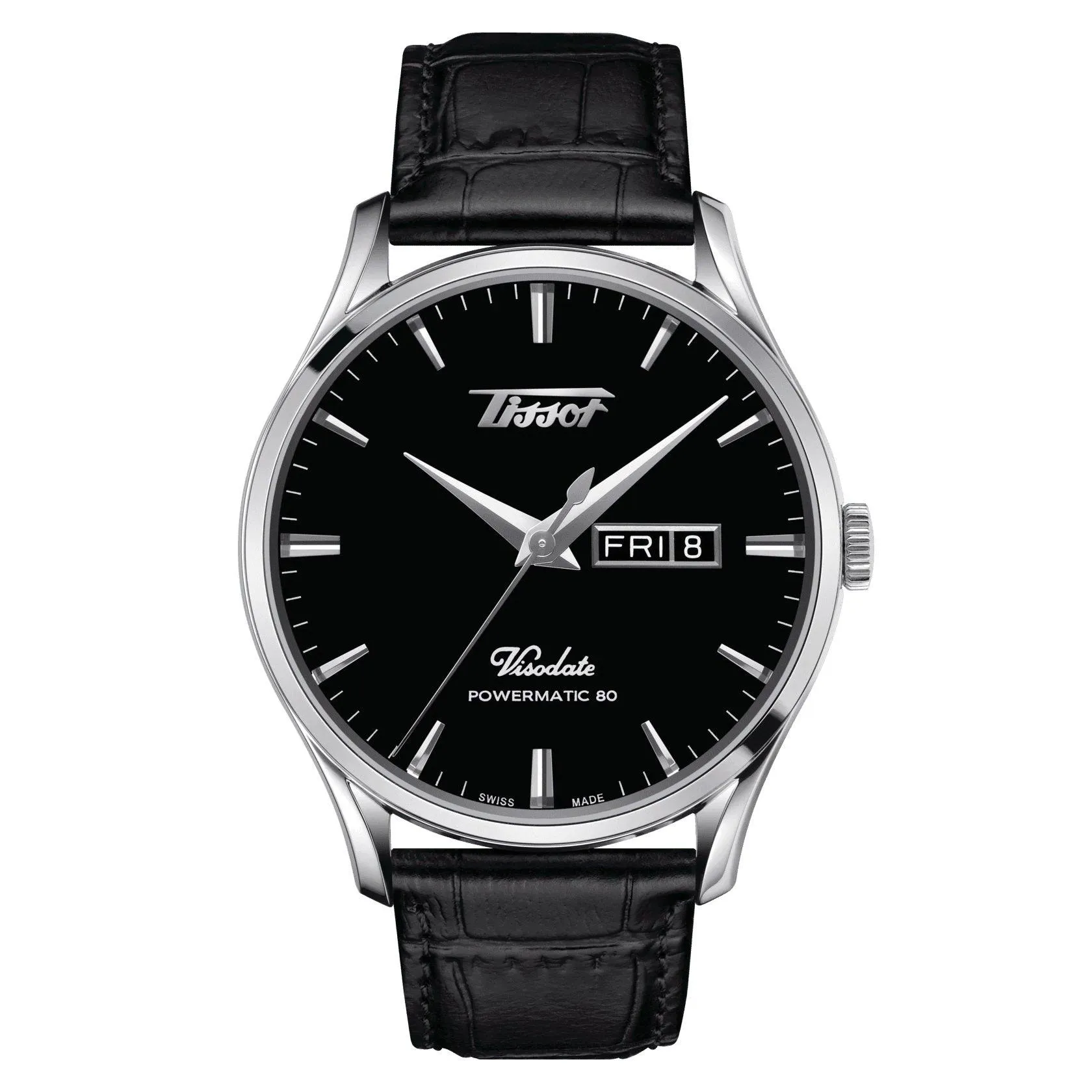Tissot Heritage Visodate watch PowerMitic 80 42mm Black Automatic Steel T118.430.16.051.00