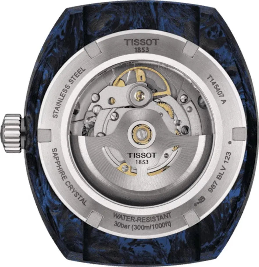 Tissot watch sidelline s powermatic 80 41mm Black Automatic Steel and Carbon T145.407.97.057.01