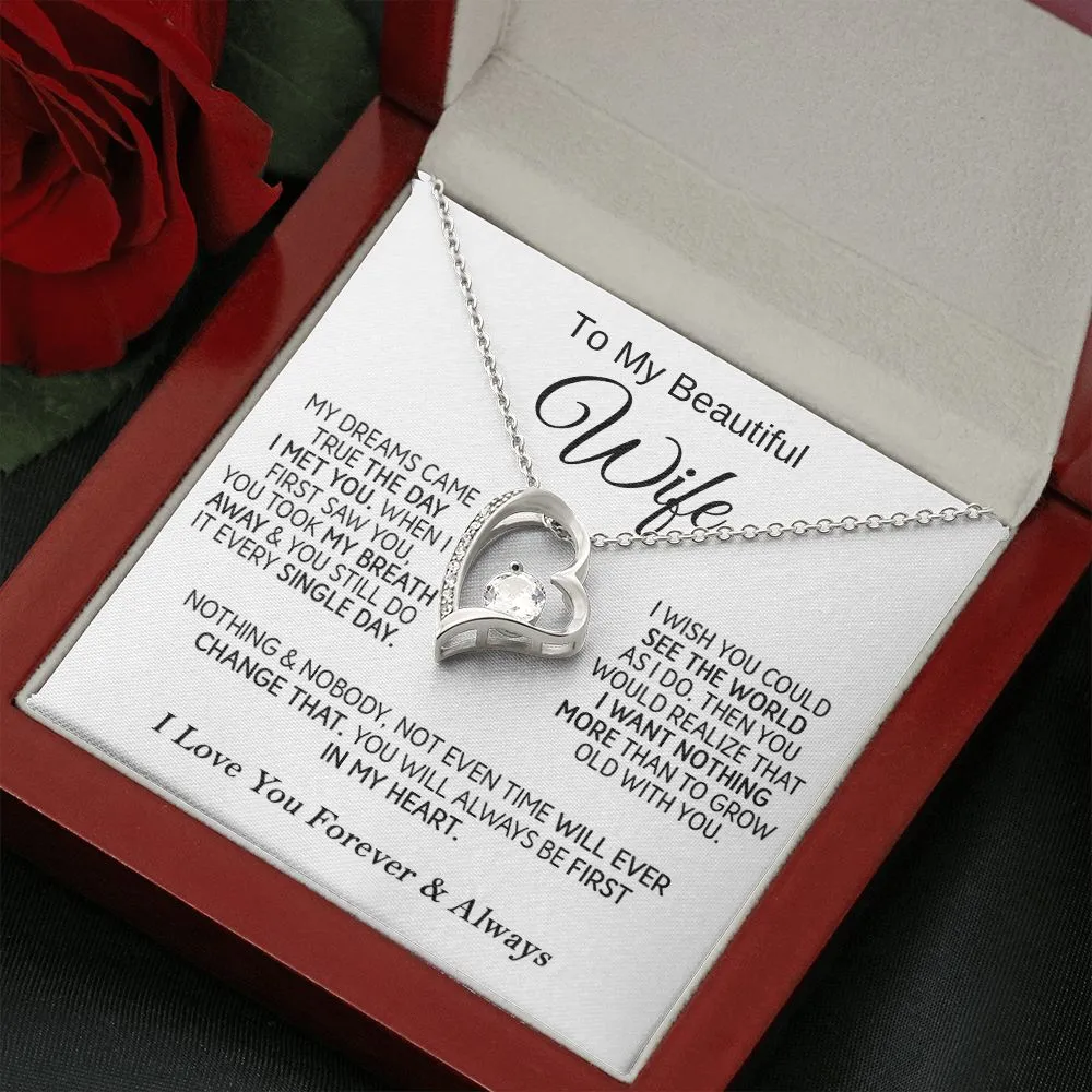 To My Beautiful Wife - Forever Love Necklace