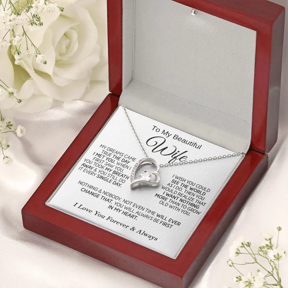 To My Beautiful Wife - Forever Love Necklace