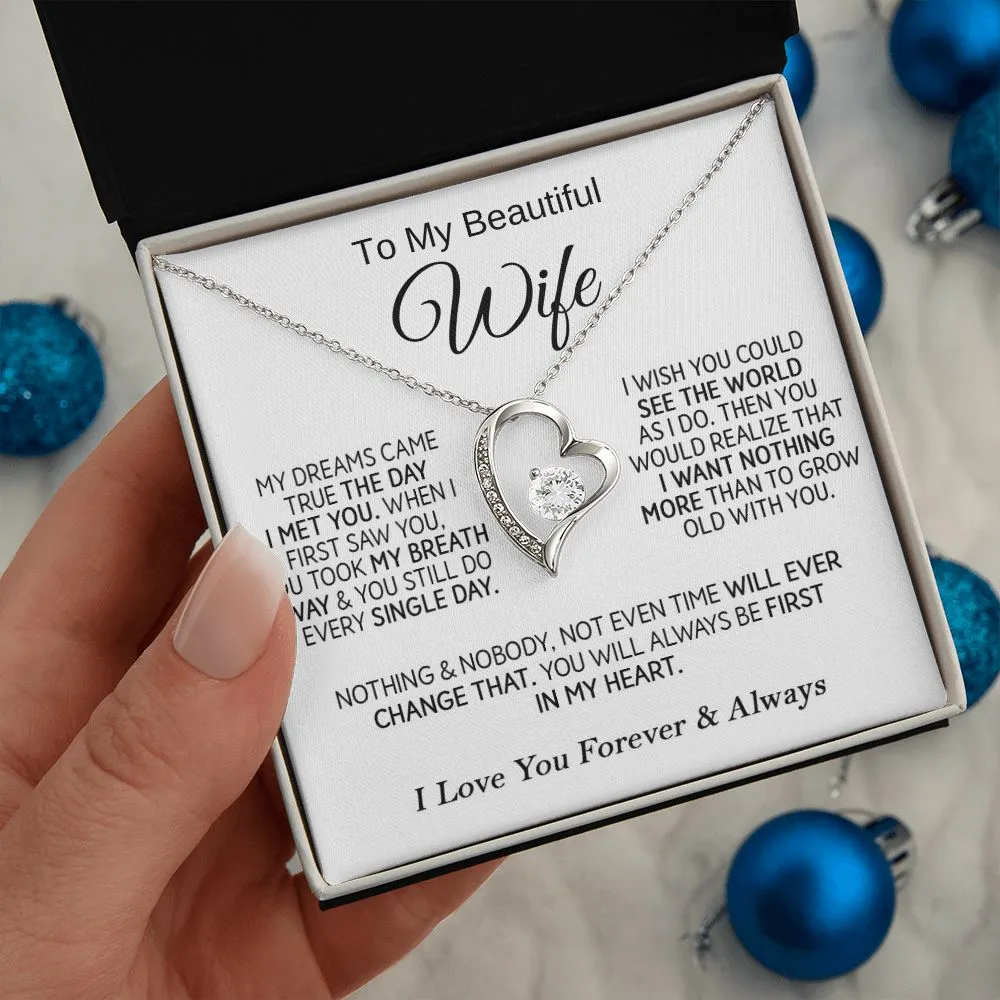 To My Beautiful Wife - Forever Love Necklace