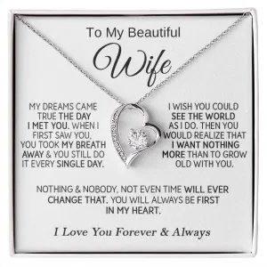 To My Beautiful Wife - Forever Love Necklace