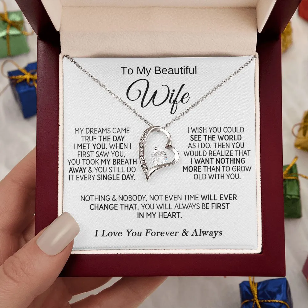 To My Beautiful Wife - Forever Love Necklace