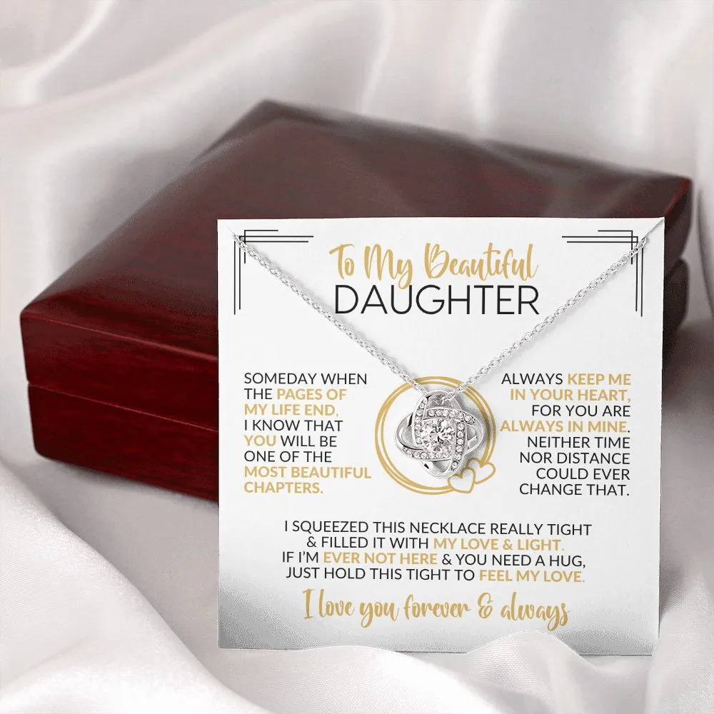 To My Daughter | Pages of My Life | Love Knot Necklace